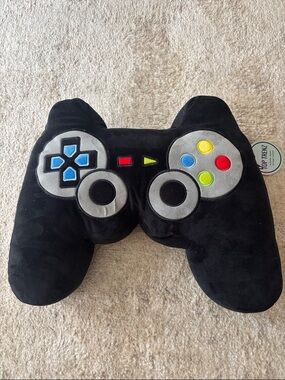 PlayStation Black Video Game Controller Plush Pillow